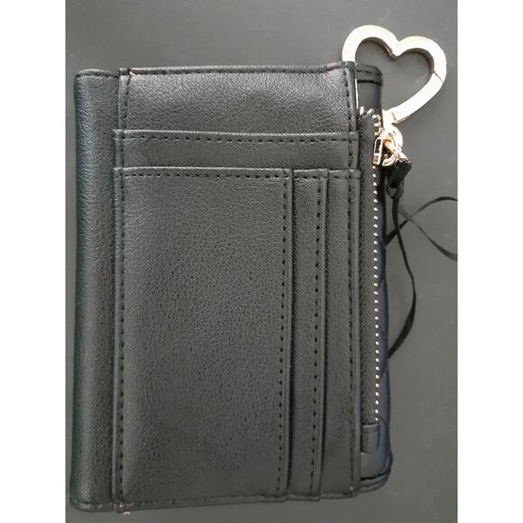 Juicy Couture Women's Double Sided Trifold Wallet with Keyring Liquorice - Picture 3 of 5